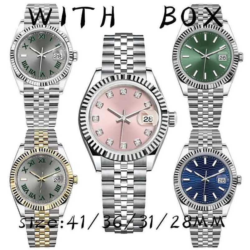 

Rolax Luxury Men's automatic mechanical watch 36/41MM 904L all stainless steel watches Women's 28/31 quartz battery super luminous sapphire waterproof ayw WA7F