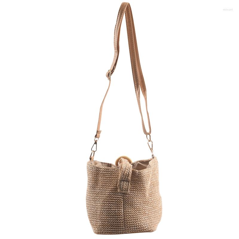 

Shoulder Bags Summer Women Handbag Fashion Straw Ladies Beach Bag Female Rattan Small For Handbags, Photo color