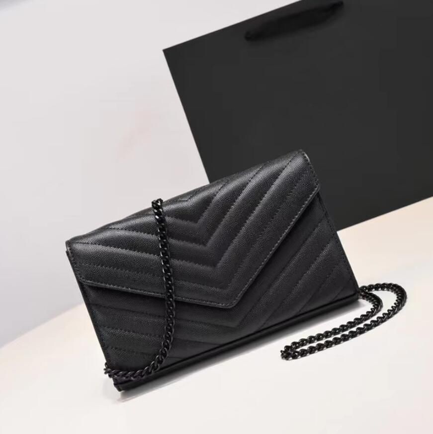 

Woman Bag Handbag Women Shoulder Bags Leather Envelope crossbody bag Chain Purse with card holder Original Box