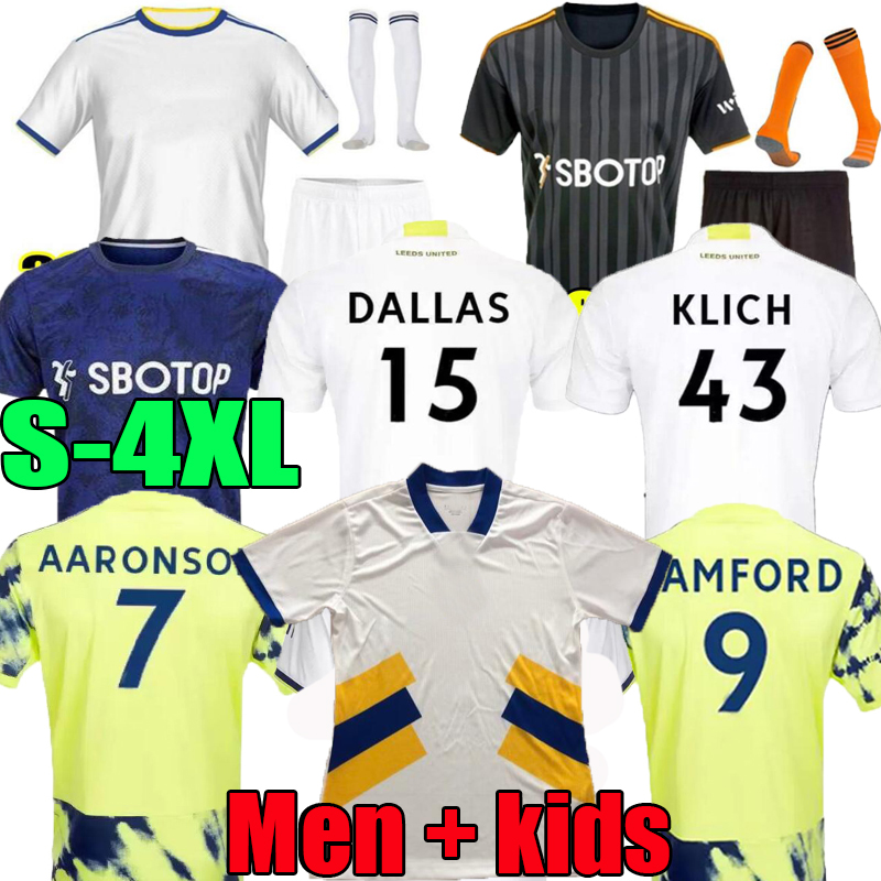 

S- 22 23 SUMMERVILLE BAMFORD Soccer Jerseys Leeds Unitedes Adams Aaronson HARRISON kit 2022 2023 Llorente Sinisterra JAMES football shirt Uniforms Men kids sets, 22/23;away
