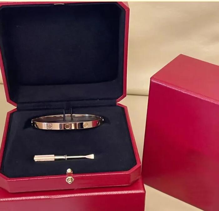 

6MM Wide 5th Generation Gold Cuff Love Bracelet Titanium Steel Designer Gold Silver Rose Gold Women Men Bracelet Love Screwdriver Bracelets
