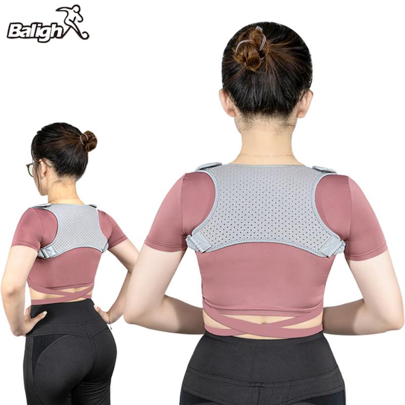 

Back Support Balight Posture Corrector Adjustable Belt Spine Shoulder Brace Belts Adult Invisible Hunchback, Blue