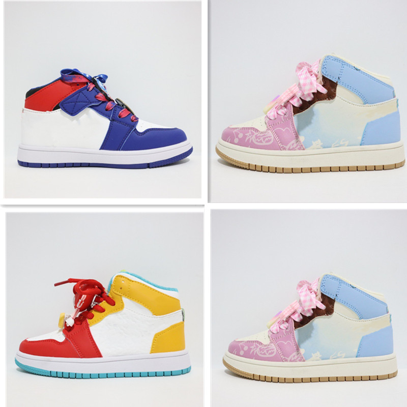 

Cartoon Kids Basketball Shoes big boys girls Sneaker Infant Trainers