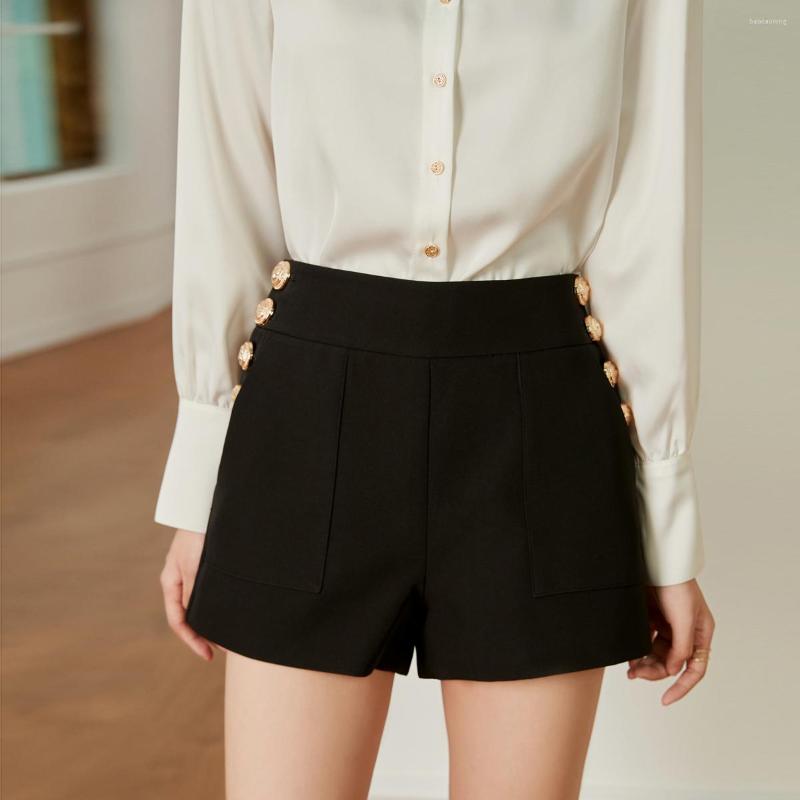 

Women's Shorts 2023 Summer European And American High-end Fashion Simple Pants Slim Fit Bag Hips All-match Women's S-XXL, Black