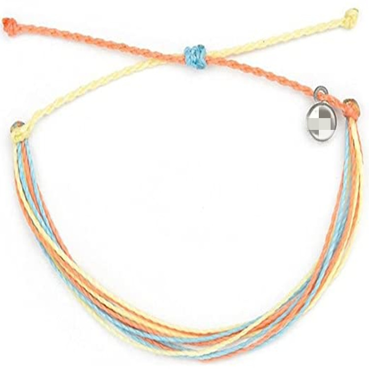 

Handmade Braided Bracelet Waterproof Surfing Hand Rope Waxy Wire Weave Adjustable Bracelets Mixed Color