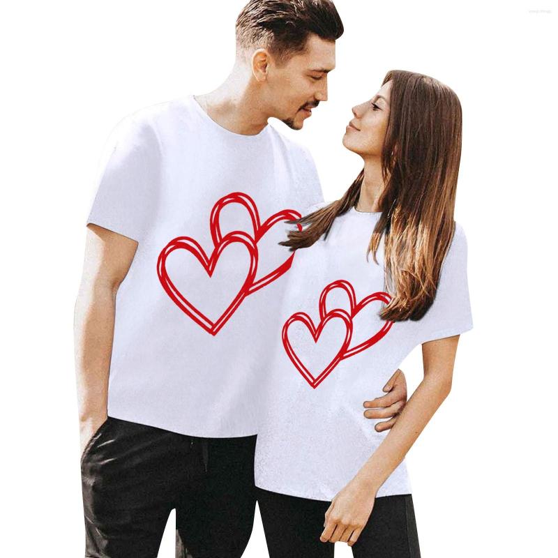 

Women's T Shirts Valentine's Day Couple Tshirts Women's Tshirt O-neck Plus Size Women Clothing Female High Street And Blouses Sexy, Pink
