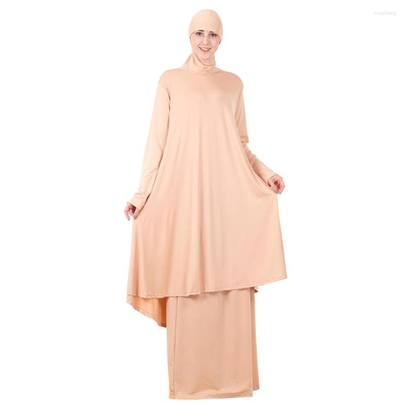 

Ethnic Clothing Hooded Muslim Women Hijab Dress Prayer Garment Jilbab Abaya Long Khimar Ramadan Gown Abayas Skirt Sets Islamic Full Clothes