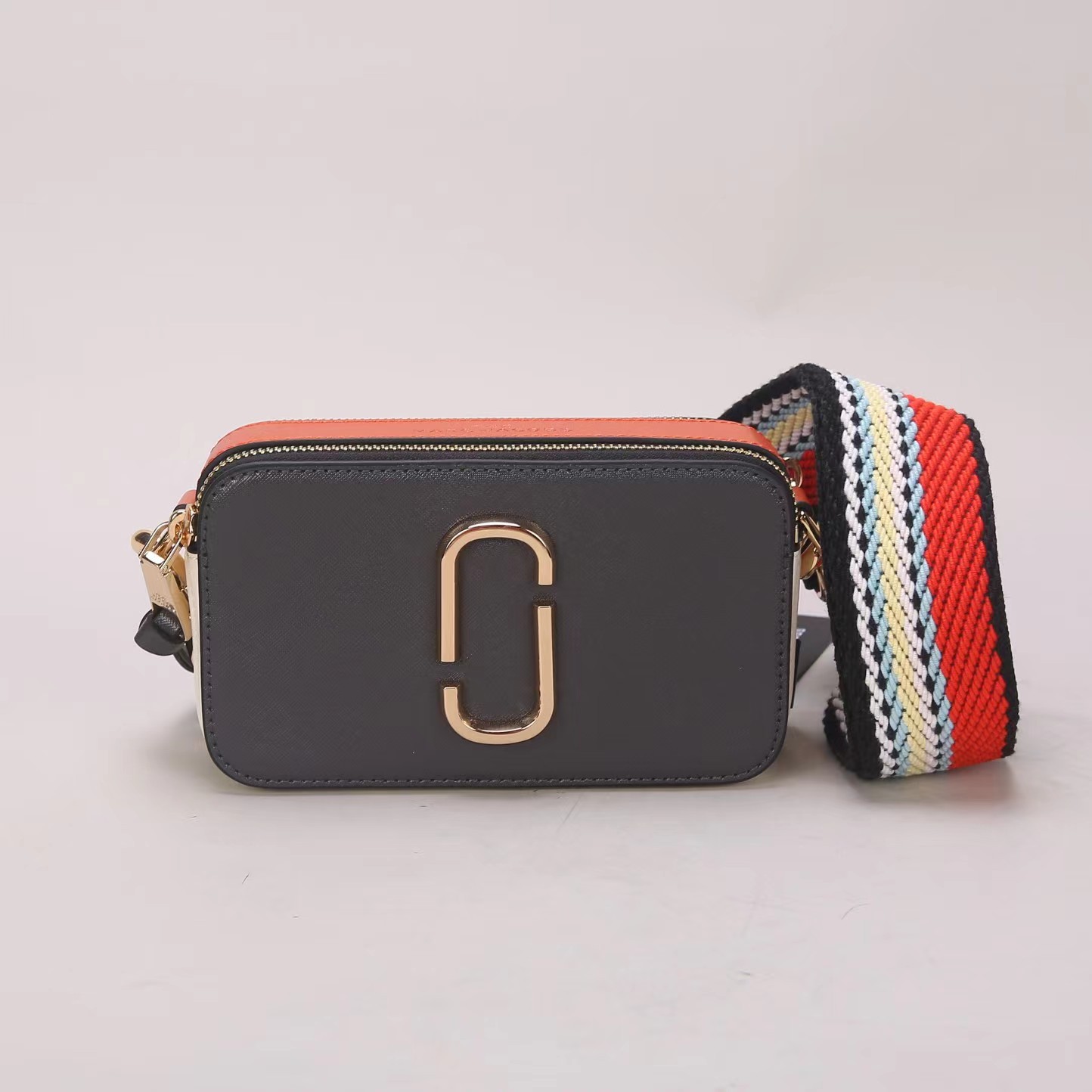 

Fashion Tide Evening Bags New Cross Grain Cowhide Camera Bag Small Square Bag Single Cross Body Wide Shoulder Strap Fashion All-match Women Bag, Aspic