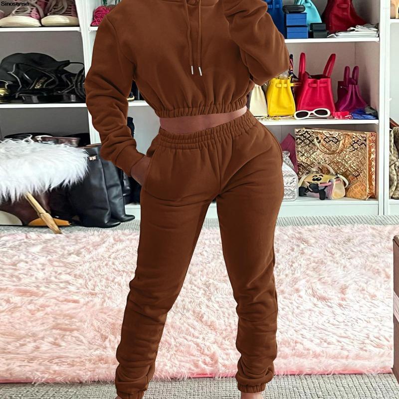 

Women' Two Piece Pants Jogging Suits For Women 2 Sweatsuits Tracksuits Outfits Sexy Long Sleeve Warm Fleeece Crop Hoodie Bodycon Sets, 2 piece outfits 08