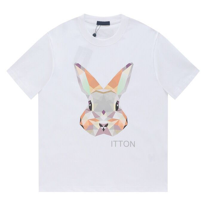 

2023ss spring and summer T shirt pure cotton fabric OS version round neck short-sleeved women's men's high-quality men's T shirt casual Size S-XL e3a222, White