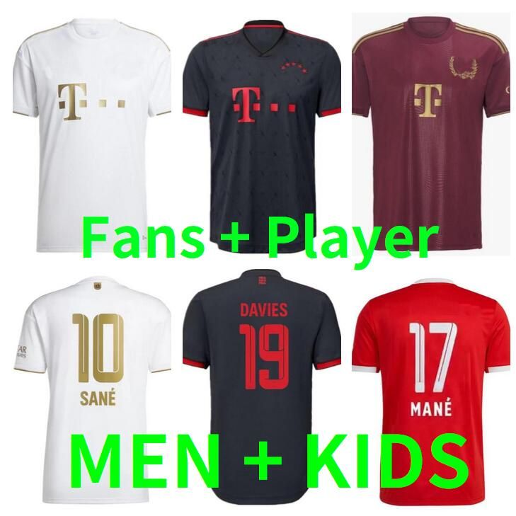 

22 23 BayerN Munich soccer jersey 2023 LIGT GNABRY MANE GORETZKA Fans Player Version Home red SANE GNABRY COMAN MULLER DAVIES KIMMICH Menfootball shirt Men kids kit ZZ
