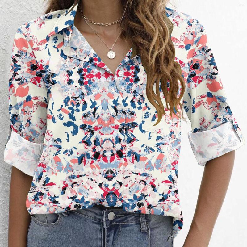 

Women' Blouses Womens Long Sleeve T Shirt Casual Button Up Shirts For Women Suitable Down V Neck Tee, Khaki