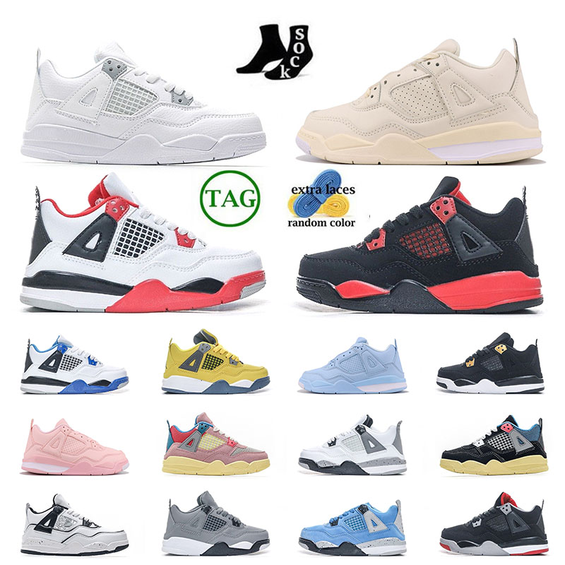 

Outdoor top Kid shoes 4s Athletic Outdoor Baby designer sneake designer shoes for young girls boy University Blue White Cement Red Thunder Cool Grey Black Cat, 1 (17)