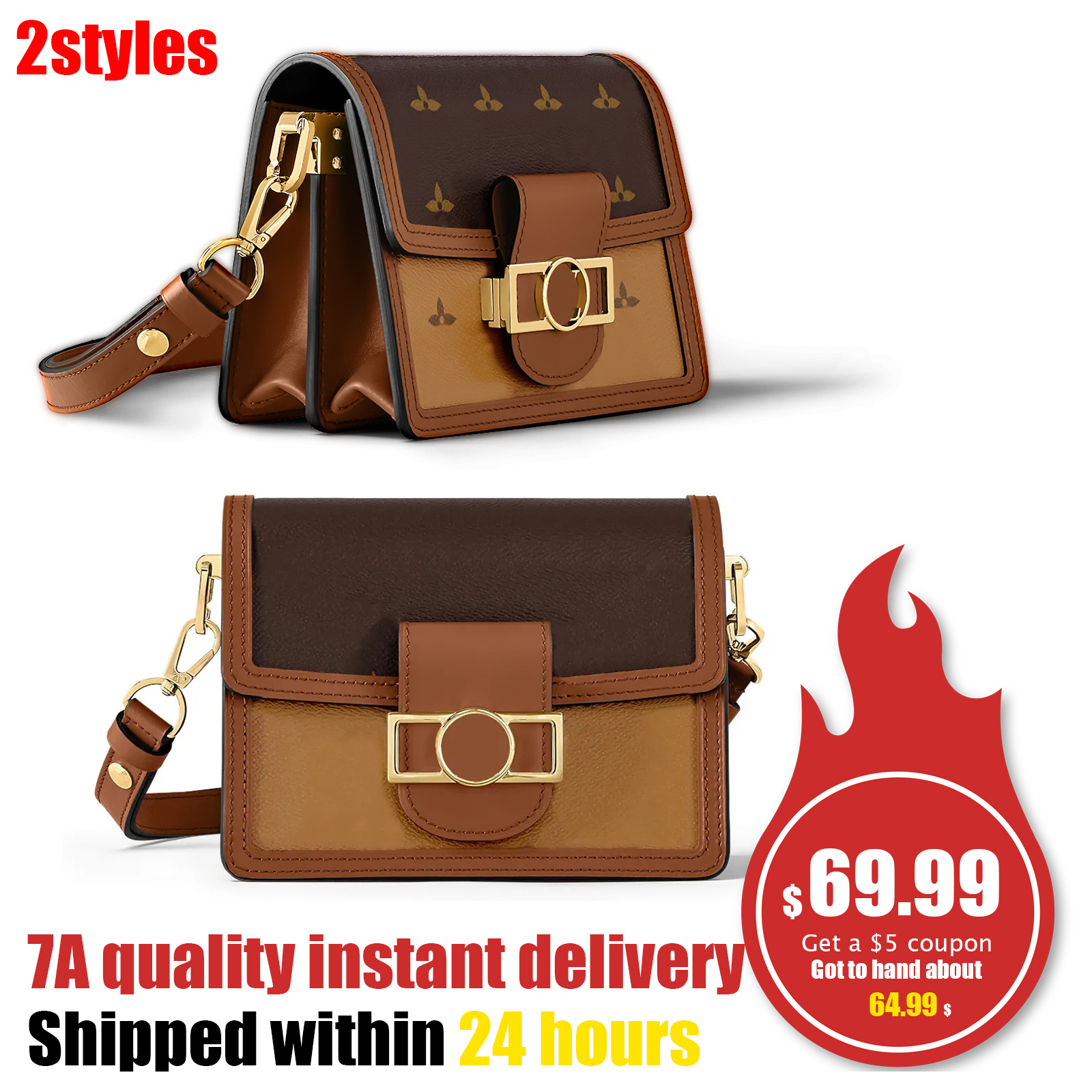 

M45958 M45959 DAUPHINE crossbody clutch pochette Bag Classic womens men Genuine Leather handbag envelope Luxury Designer tote woman bags purse two shoulder straps