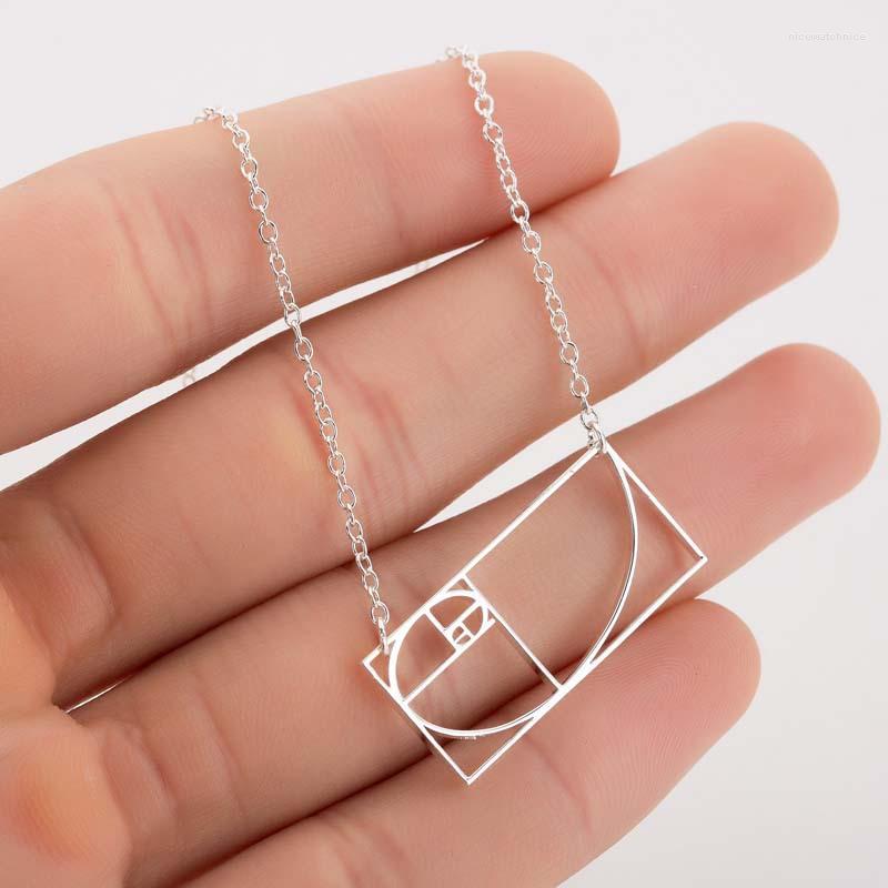 

Pendant Necklaces Simple Necklace Female Stainless Steel Geometric Rectangular