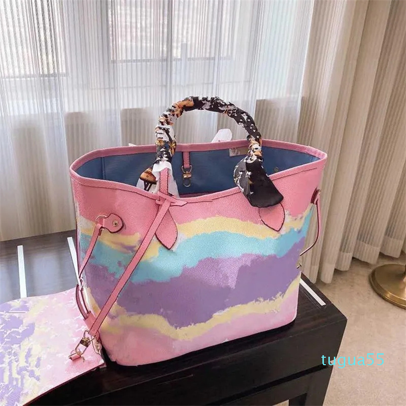 

Designer Shopping bag Shoulder Tote Summer Colorful Portable Mummy Bags Women Handbag, Red