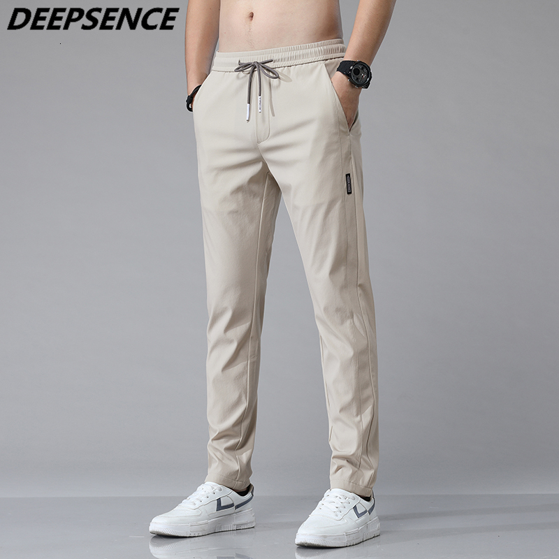 

Men's Pants Spring Summer Men's Casual Pants Straight Thin Trousers Male Slim Breathable Stretch Pants Khaki Sports Joggers for Men 230316, Black