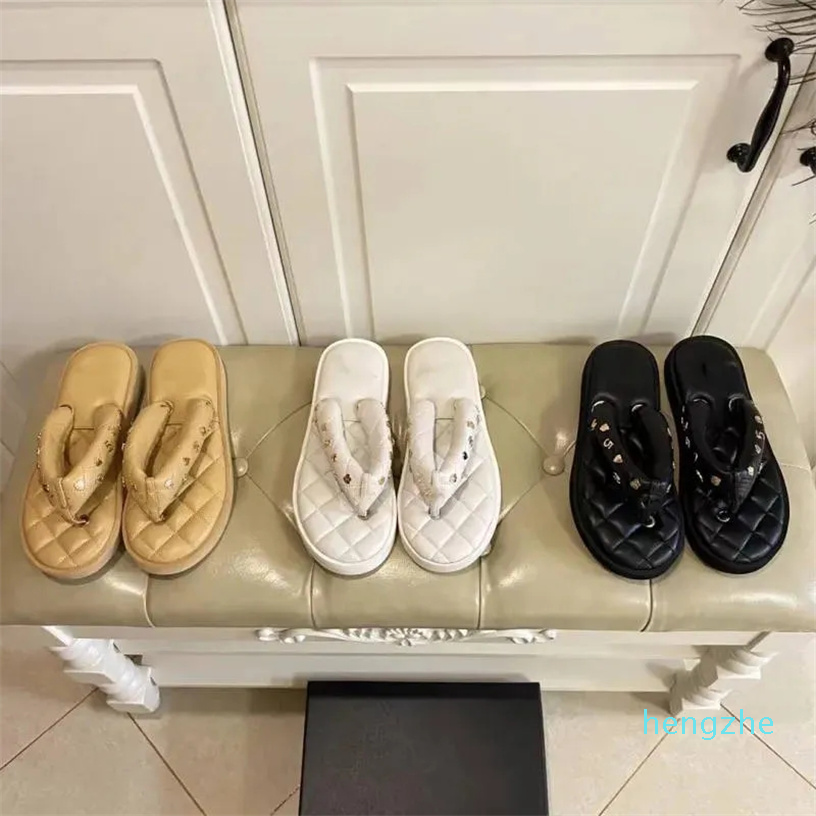 

designer slippers private model bamboo knot buckle leather upper sheepskin lining -41, Khaki