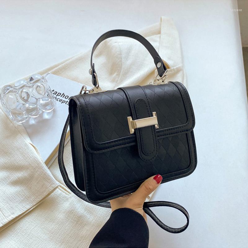 

Evening Bags Solid Color Vintage Shoulder Bag For Women PU Leather Top-handle Messenger Handbags Crossbody Purse Totes, Black