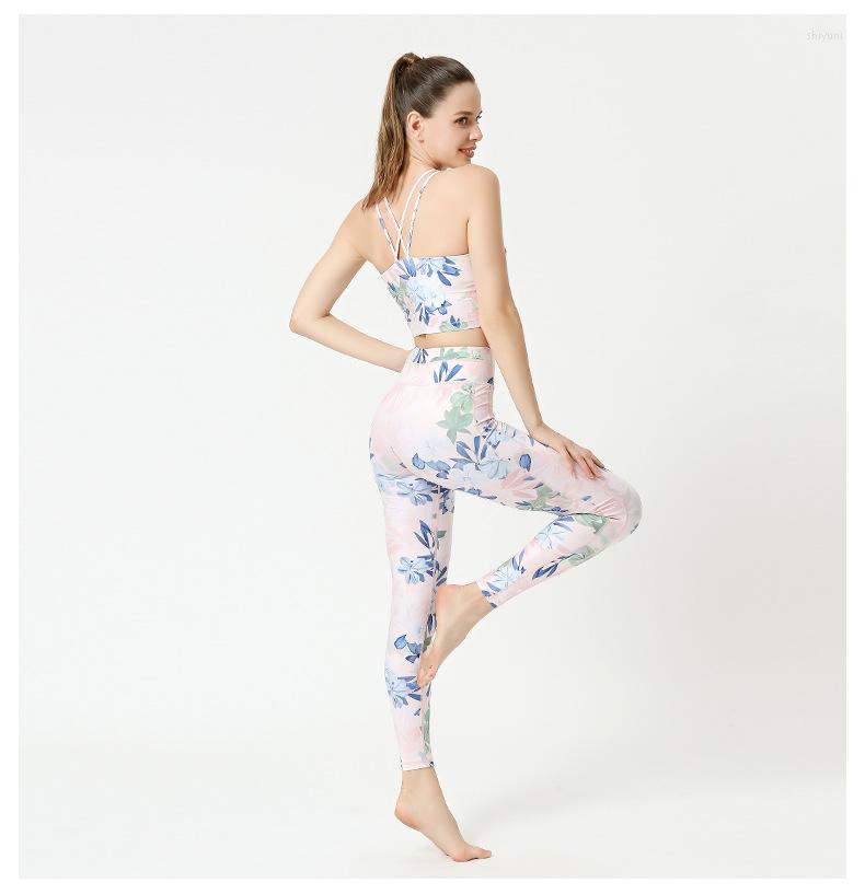 

Active Sets Women' Arrival Cool Individual Leggings Tops 2023 Print Color Fashion Quick Dry Bodycon Slim Fitness Pant Stretch C4458, Blue