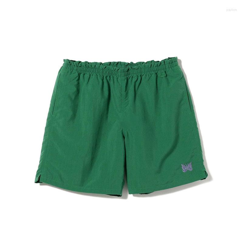 

Men's Shorts NEEDLES 22SS Joint Name Cooperation Nylon Quick Drying Butterfly Embroidery Leisure For Men Women, Yellow