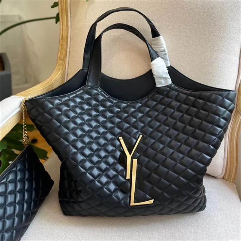 

Icare Maxi Bag 58cm and 48cm designer bag Women tote bags Attaches Crossbody Shopping beach fashion famous Large Totes Shoulders Purse Genuine Handbags, Black