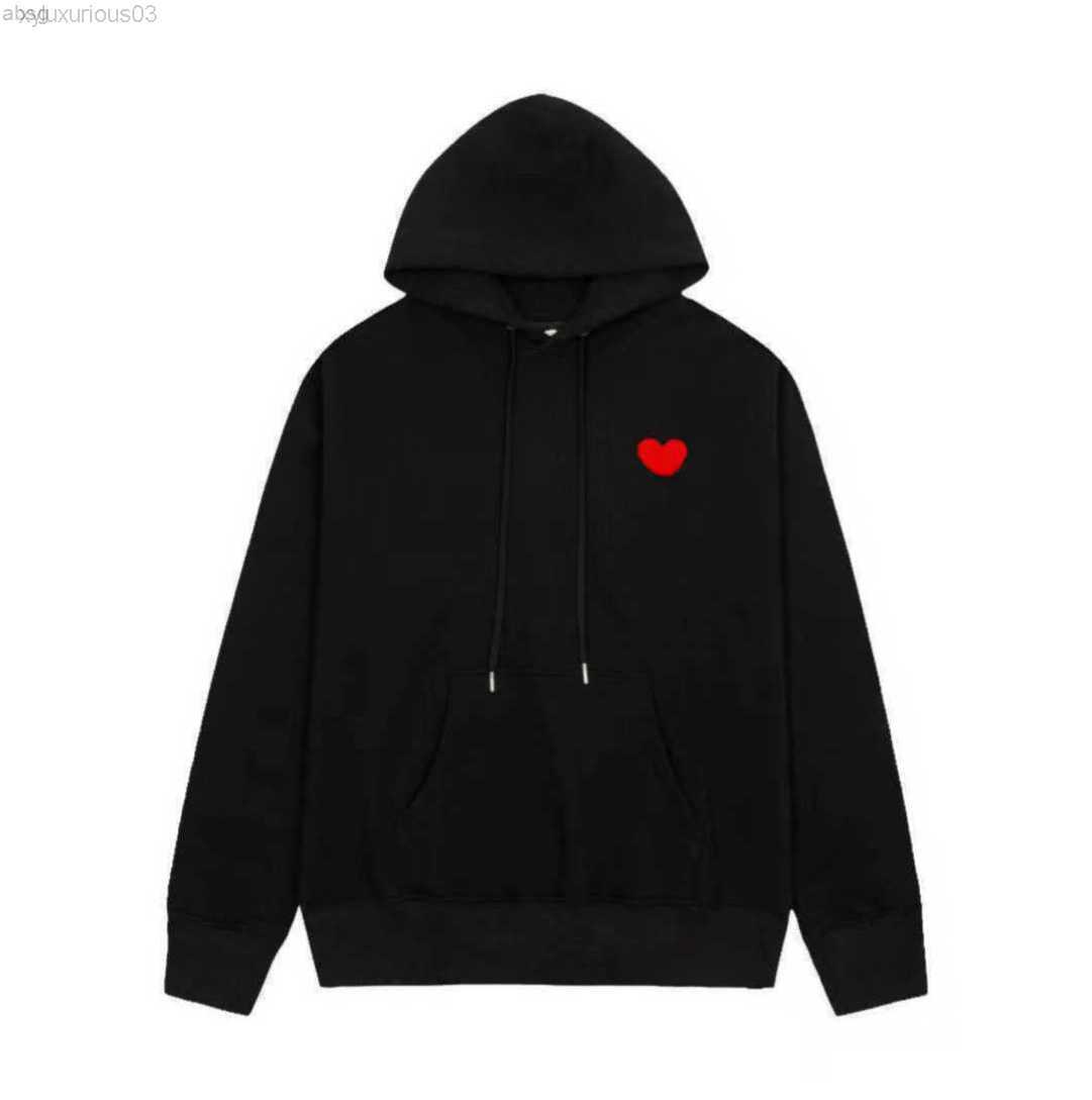 

Hoodie Male and Female Designers Amis Paris Hooded Highs Quality Sweater Embroidered Red Love Winter Round Neck Jumper Couple Sweatshirts Y0
