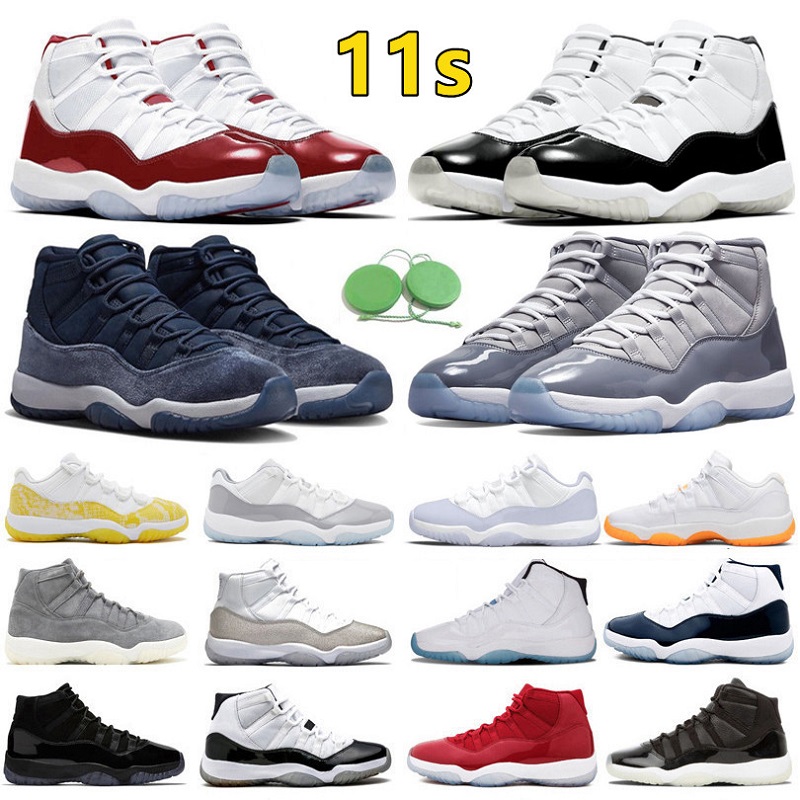 

11 High 11s Mens Basketball Shoes DMP Gamma Blue Cherry Cool Grey UNC Yellow Snakeskin Pure Violet Citrus Gement Grey Men Women Trainers Sports Sneakers, Color#44