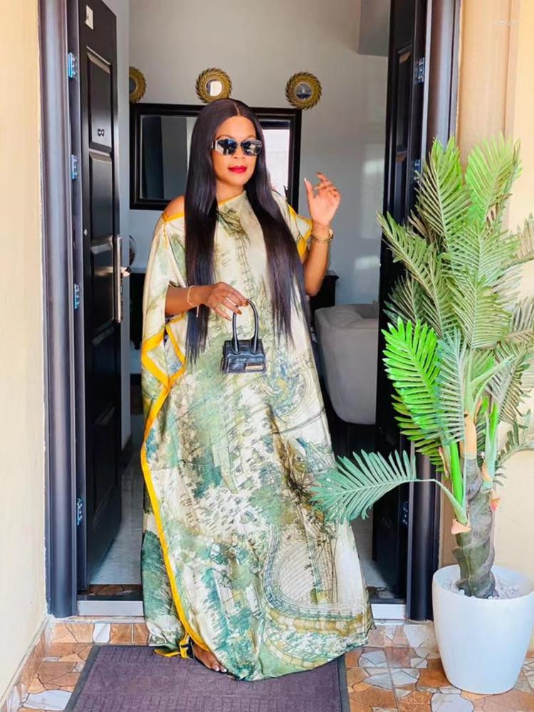 

Ethnic Clothing Free Size Chiffon Super African Dashiki Traditional Party Dress With Scarf For Lady(DBF10#
