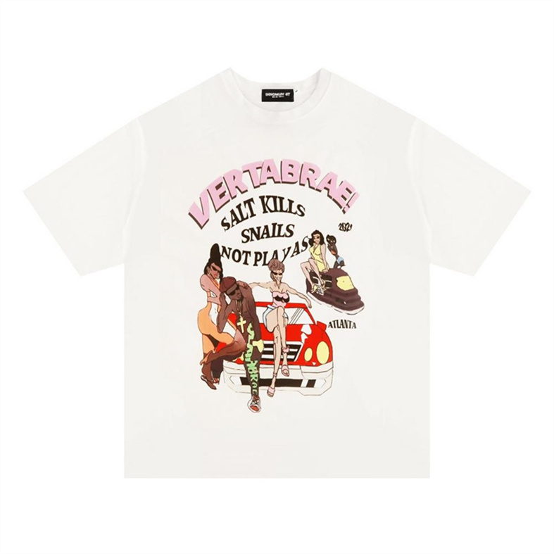 

23ss Designers T shirt Summer Europe Paris Polos American Stars Fashion Mens tshirts Star Satin Cotton Casual t-shirt Women mans Tees Black White M-3XL T-shirt k23