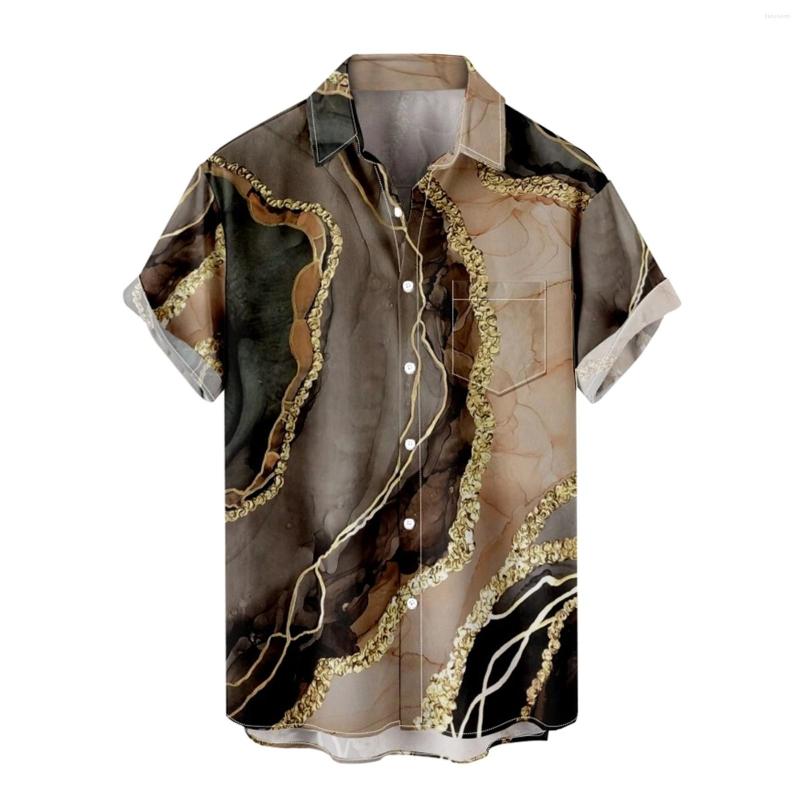 

Men's Casual Shirts 2023 Summer Men Fashion Tie Dye 3D Print Hawaiian Shirt Retro Men's Short Sleeve Breathable Top, I-sky blue