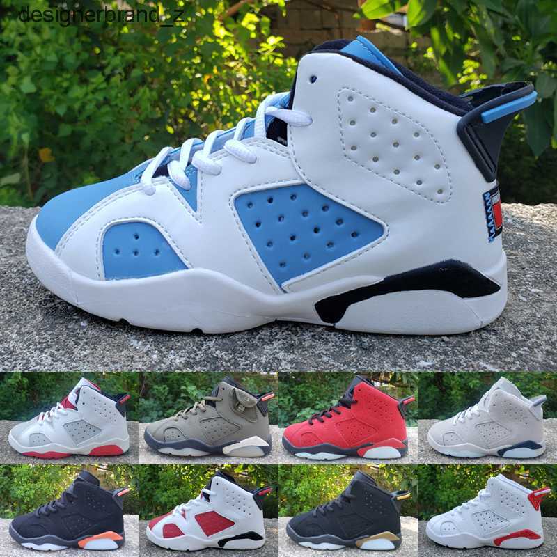 

Jumpman 6 Retro Kids Basketball Shoes 6s Georgetown Midnight Navy UNC White Red Oreo Metallic Sliver Carmine Boy Girls Youth Trainers Sports D4RA, As photo 666