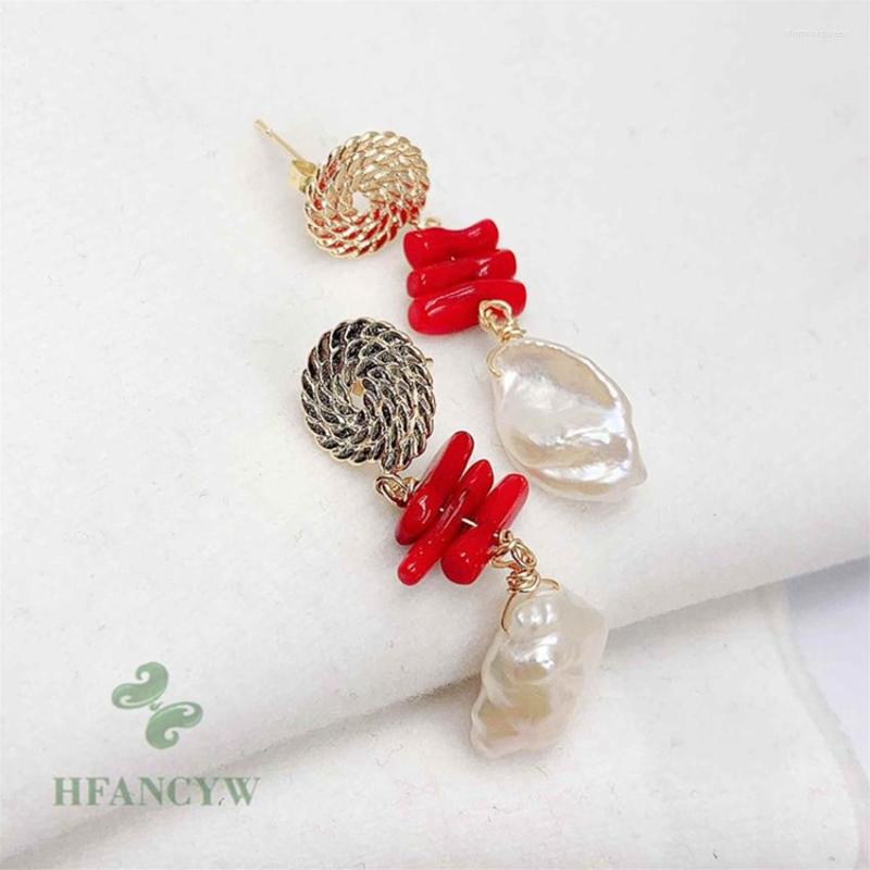 

Dangle Earrings 13-14mm Natural Baroque Freshwater Pearl Accessories Earbob Cultured Luxury Mesmerizing Women Party Classic