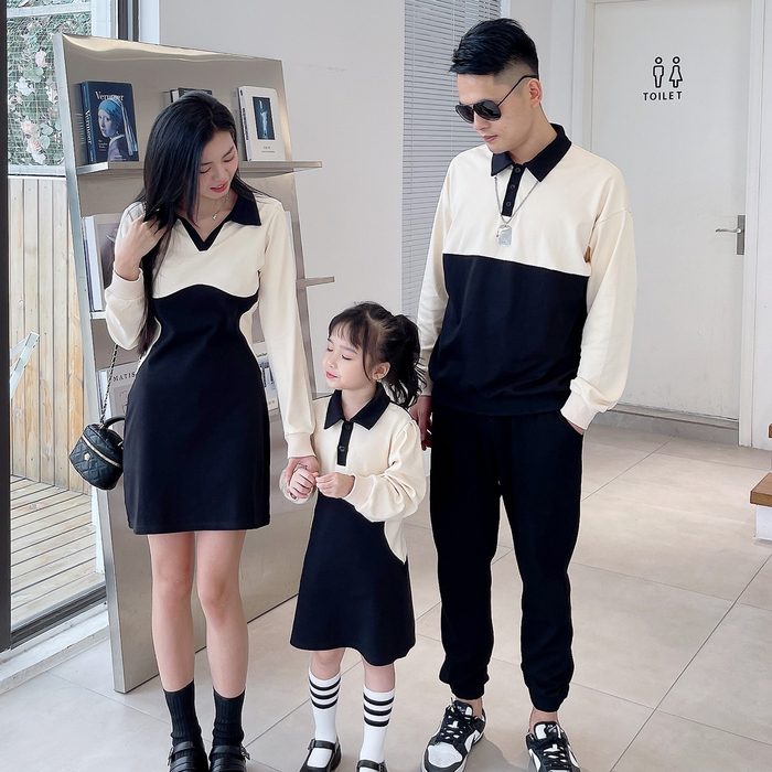

Family Matching Outfits Family Clothes Mom Daughter Equal Dress Women' Dresses Parent-Child Matching Sweatshirts Long Sleeve Dad Son Matching t Shirt 230316, Black