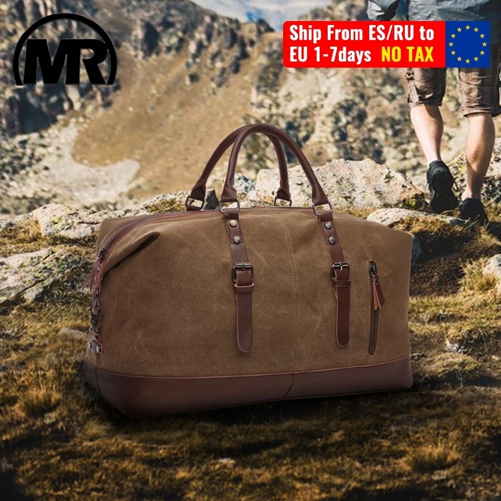 

Stuff Sacks MARKROYAL Canvas Leather Men Travel Bags Carry On Luggage Bag Men Duffel Bag Handbag Travel Tote Large Weekend Bag Drop 230316, Blue large