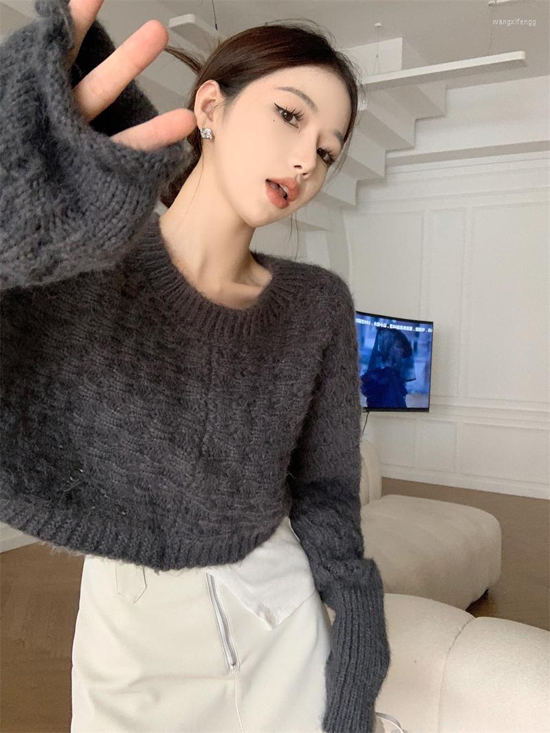 

Women's Sweaters Off Shoulder Hollow Out Sweater Women Autumn Long Sleeve Cropped Jumper Harajuku Solid Casual Knitted Pullovers Y2k Punk, White camisole