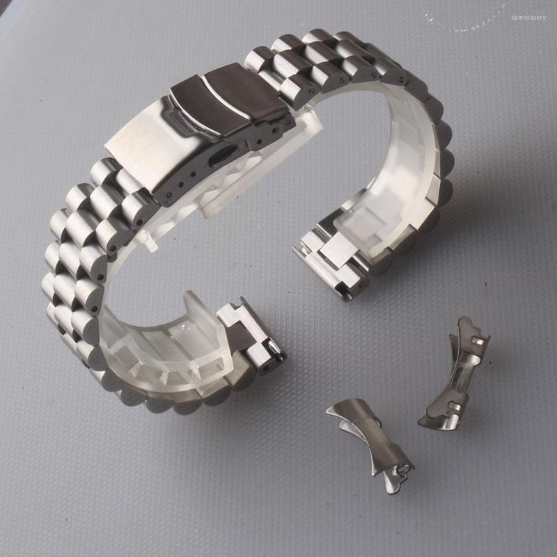 

Watch Bands Watchband Bracelet Free Curved End Stainless Steel Solid Links Straps 20mm 22mm 24mm Wristwatch Bracelets