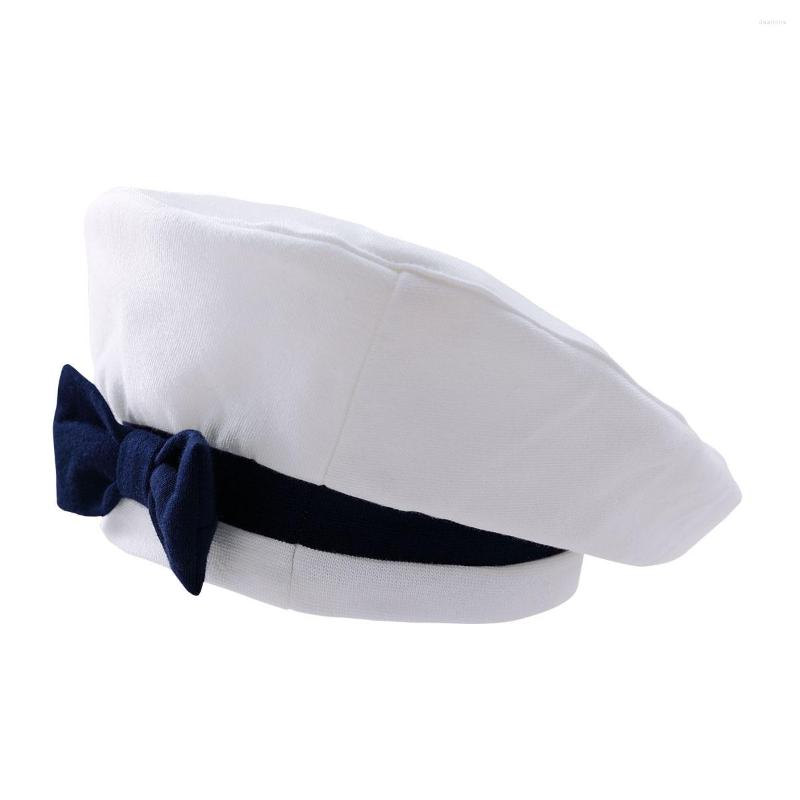 

Hats Pureborn Baby Girl Hat Sailor With Bowknot Breathable Cotton Summer Infant Toddler, Navy