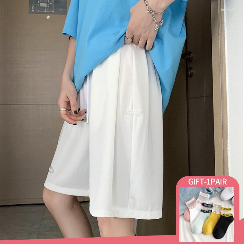 

Women's Shorts 2023 Casual Women Ice Silk Breathable Sweatpants High Waist Drawstring Loose Summer Biker Harajuku Clothing, White