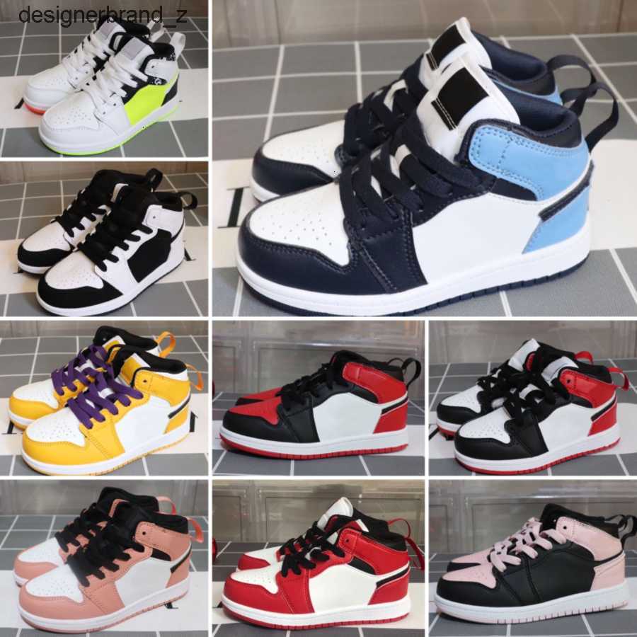 

Top Quality Jumpman Kids Shoes Og J1 1s Basketball Shoes Children Boy Girl Top 3 Bred Black Red White Sneakers Chaussures Zapatos U7QX, Color 2