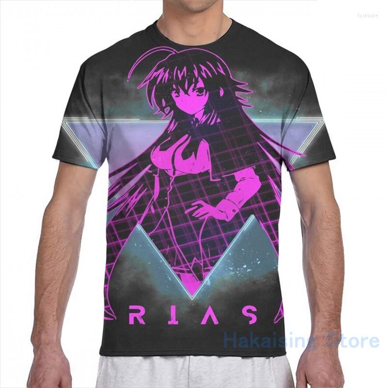 

Men's T Shirts Rias Futuristic 80s High School DxD Anime Shirt Men T-Shirt Women All Over Print Girl Boy Short Sleeve Tshirts, 2-men