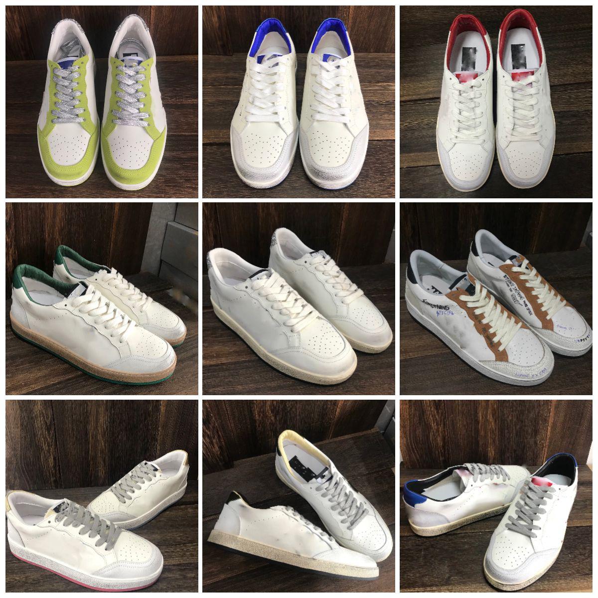 

New Season Luxe Designer Shoes Golden Ball Star Sneakers Classic White Leather Do Old Dirty Fashion Men Women Super Star Sport Casual Shoe, Star1