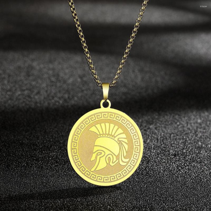 

Pendant Necklaces QIAMNI Stainless Steel Pagan Christian Greek Femme Men's Fashion Punk Rock Christmas Halloween Jewelry