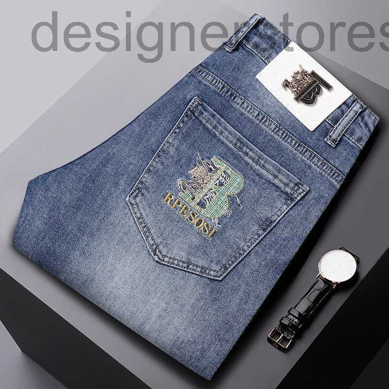 

Men's Jeans Designer 2023 Spring Slim Fit Casual Stretch Small Straight Pants TIZA, Xw2073 blue