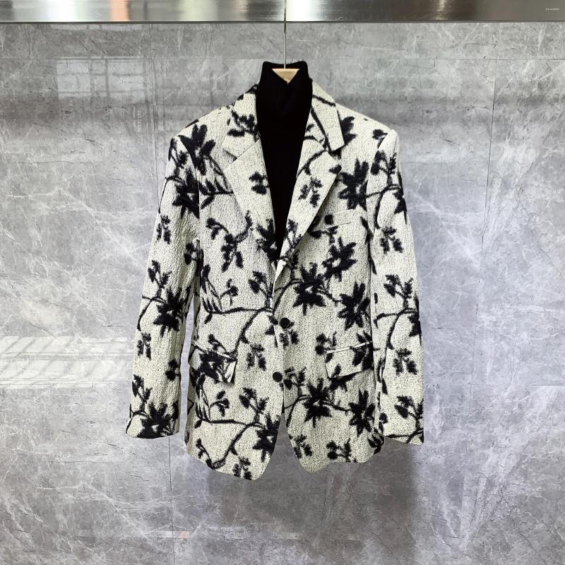 

Men's Suits Fe0199 Fashion Men's Sets 2023 Runway Luxury European Design Party Style Clothing, White