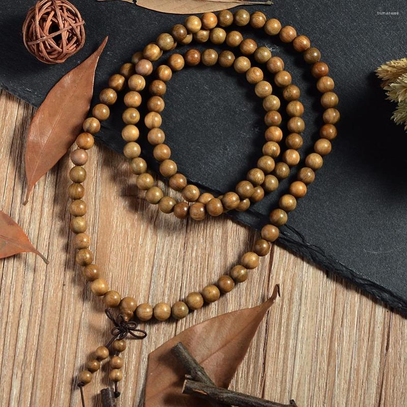

Strand 108 8mm Tibetan Buddhist For Men Natural Green Sandalwood Prayer Malas Fashion Wooden Beaded Necklace Bracelets P3