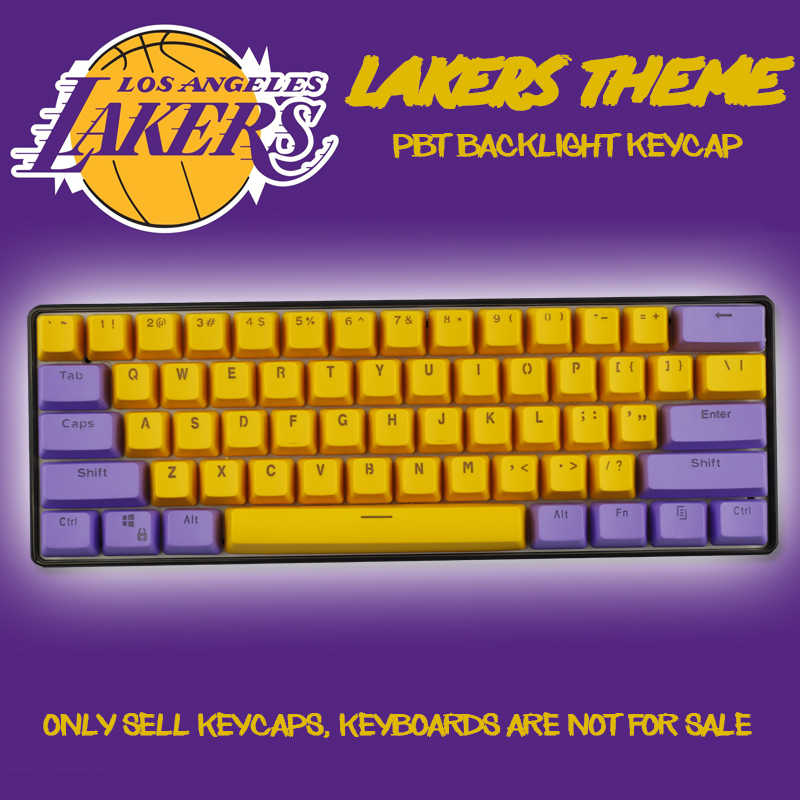 61 Keys Double Shot PBT Keycap Backlight English Custom Personality Keycaps For Mechanical Keyboard 61/64/68/75/84/87/96/980-image-850520933