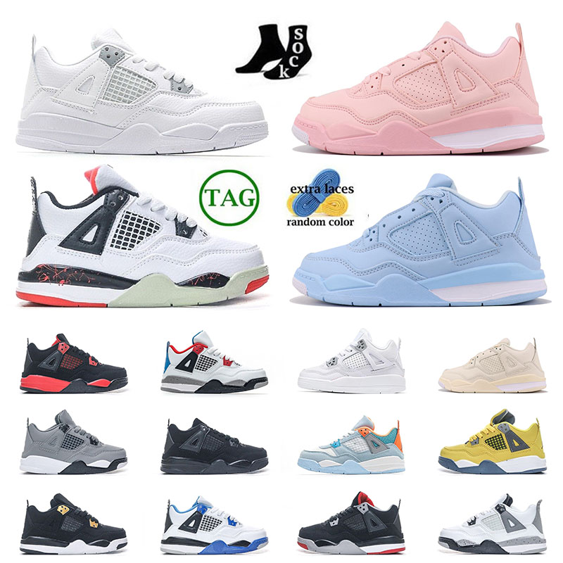 

baby Kid shoes 4s Children Preschool boy girls designer shoes Royalty Motorsport DIY Union top Sail Royalty What The Pink Blue Motorsport Blue Lucid Green Rasta, 1 (1)