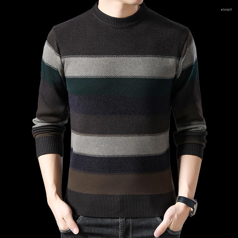 

Men's Sweaters Pullovers Men 2023 O-Neck Thick Men's Sweater Cotton Warm For Mens Winter Est Casual, Orange
