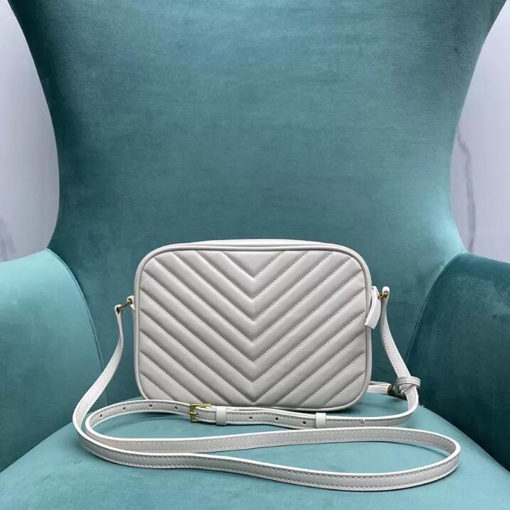 10A Top quality quilted leather camera bag designer bag woman Shoulder handbag fashion crossbody bag 23cm 612544 Luxurious lady tote bag clutch p-image-939269855